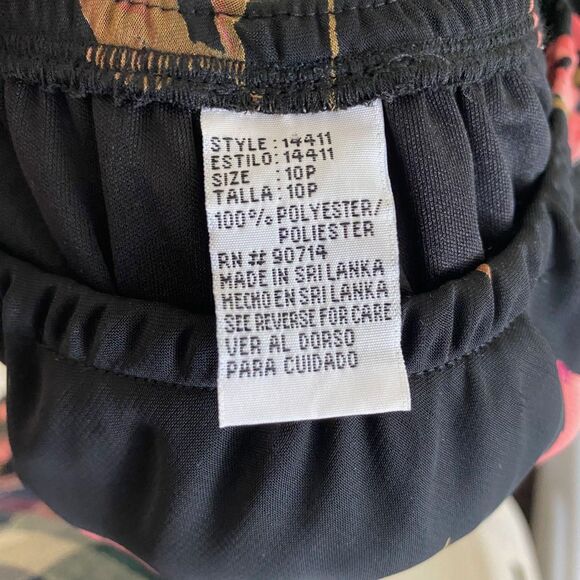 Vintage 90s Witchy Whimsygoth Black Mesh Asymmetric Midi Maxi Skirt 10 P - Picture 7 of 8